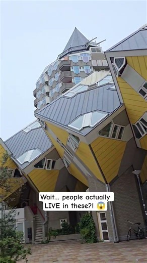 People Actually Live In Rotterdam's Famous Cube Houses #Shorts #Rotterdam