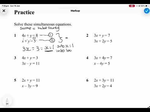 solving simultaneous equations