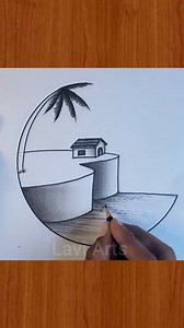 42K views · 1.2K reactions | Easy creative landscape drawing tutorial #drawing #easy #landscape #scenery #naturedra #sketch #easydrawing #laviartsvlog | Lavi Arts | Facebook