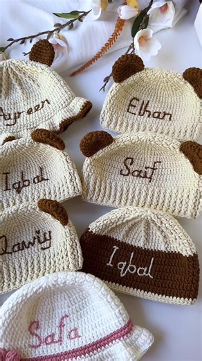 Tempahan Topi Crochet Handmade untuk Si Kecil