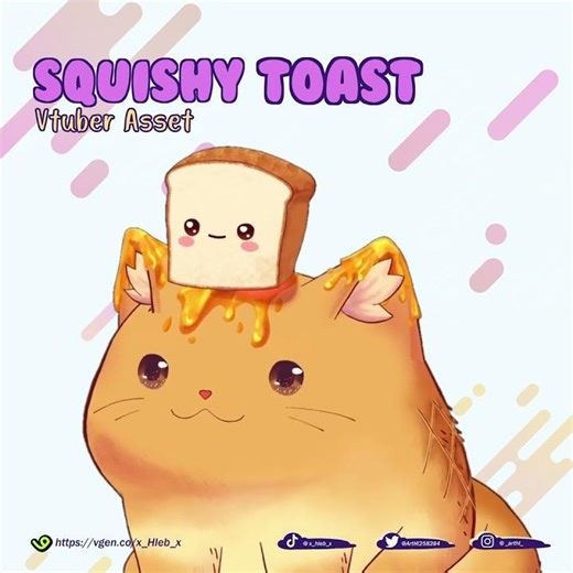 Squishy Toast | VTuber Asset