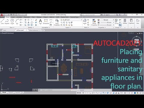 AutoCAD2021: Adding furniture and sanitary appliances to your plans.