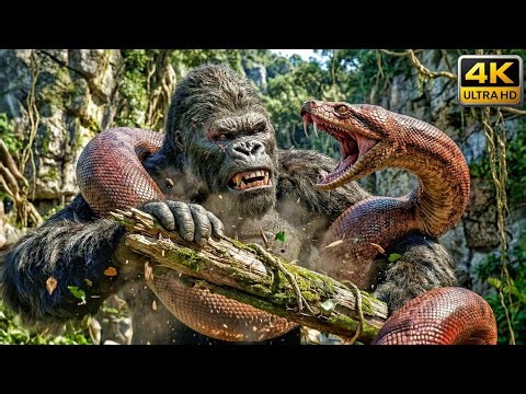 King Kong vs Titanoboa – Epic Final Fight for Survival | 4K