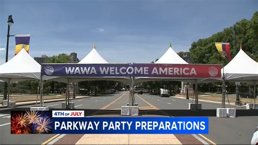 Thousands pack the Ben Franklin Parkway to celebrate July 4th in Philadelphia