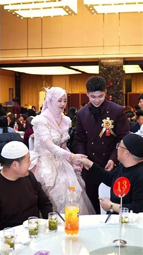 chinese muslim bride and groom#wedding #china