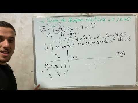 Signe du trinôme ax² +bx + c et les inéquations du secondes degrés , TCS