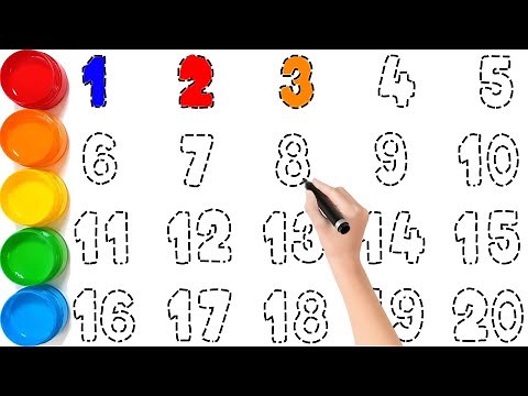 Learn to Draw || Numbers Drawing & Painting Step by Step for Kids & Toddlers || KS ART