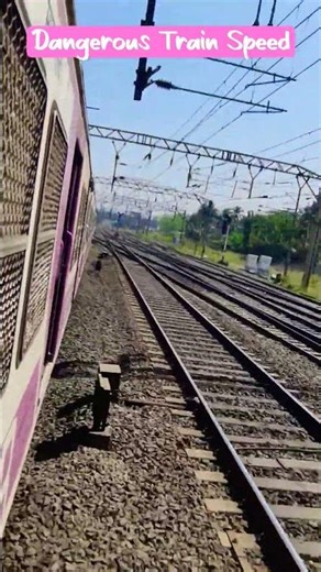 Mumbai Local Train Full Speed 🚆💨 | Track Sound + Fast Crossing | Indian Railways Action #shorts