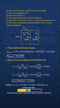12V 5k and 10k Parallel Circuit in 60s | Resistance, Current, Power & Current Divider