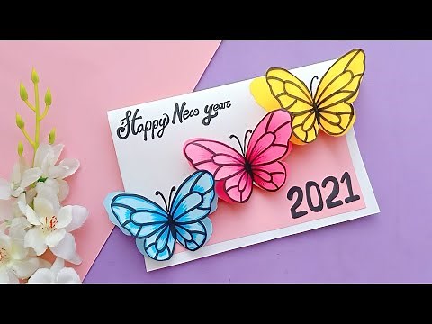 How To Make Happy New Year Card • Cute New Year Greeting Card Making Ideas • DIY New Year Card 2021