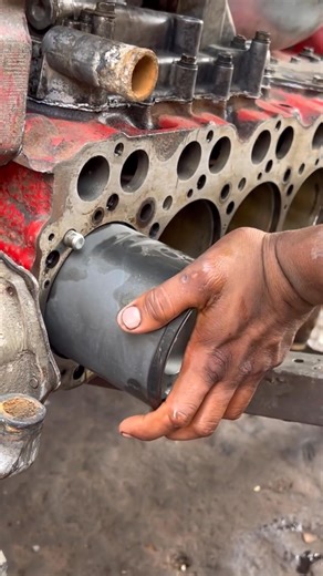 Piston & Sleeve Installation On Cylinder Engine #piston #sleeve #shorts | Heavy Motion