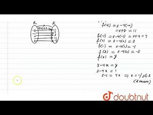 Classify f: RrarrR\\n, defined by f(x)=3-4x\\nas injection,\\r\\nsurjection or bijection. | CLASS 12...