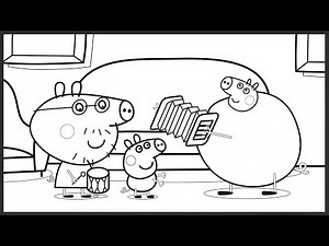 Daddy Pig George Pig Friends Coloring Book Pages Art Colours for Kids with Colored Markers