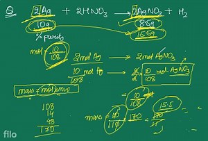 10 g of a silver coin, when dissolved completely in excess of c... | Filo