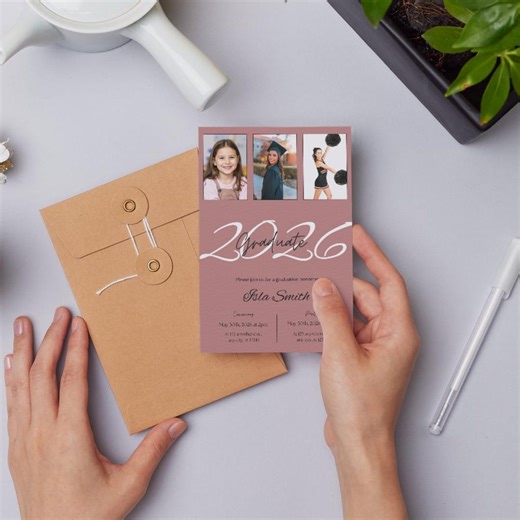 Graduation Invitation, Announcement Template, Double Sided, Digital, Canva Suite - Etsy