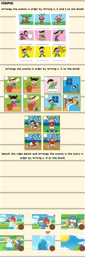 Sequencing Events Quiz worksheet