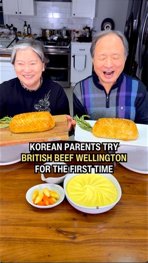 See how I made this in previous video. Dad likes his steak on the rare side, so the centre may look too pink for some people but that’s how dad likes it. If I were to do it again, I would raise the temperature a bit so the pastry was a little more browned. Beef Wellington was made with homemade djon mustard, homemade rough puff pastry, mushroom duxelles, spinach green crepes and prosciutto. Served with Bordelaise sauce (which was made from 20 hour reduction veal bone stock and Bordeaux wine redu