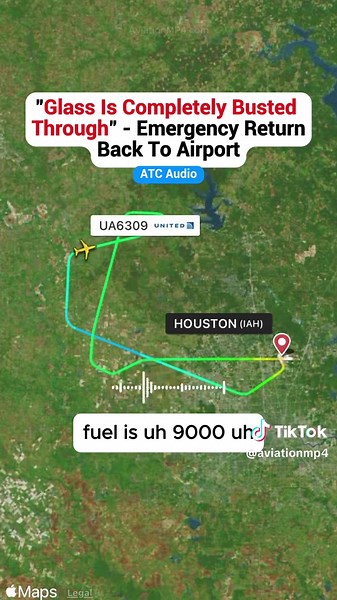 "Glass Is Completely Busted Through" - Emergency Return Back To Airpor... | airport