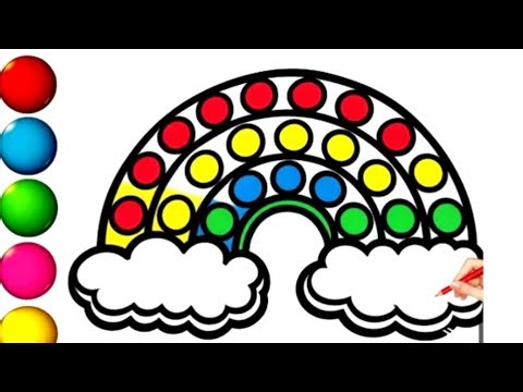 Rainbow Pop It Drawing, Step by step Drawing for Kids l How to Draw Easy rainbow Pop it