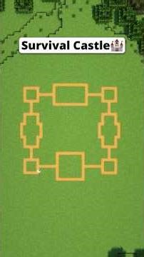 Minecraft easy survival castle 🏰 tutorial #castle #minecraft #building