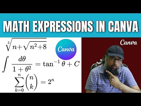How to put Math Expressions in Canva