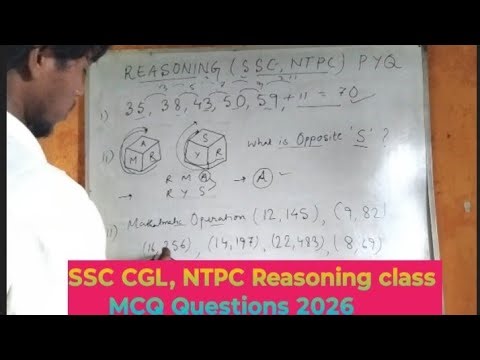 SSC CGL, MTS, RRB NTPC Reasoning class 2 l #Reasoning MCQ Questions 2026 l