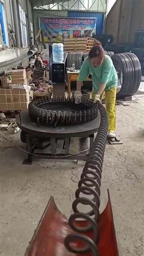 Automatic Big Springs Assembling Machine | Powerful Factory Process #shorts