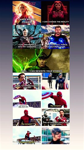Everyone Showing Powers… Then Spider-Man Enters 😂 | MCU Meme #marvel #avengers #spiderman #shorts