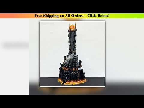 5471Pcs Creative Black Tower Dark Model Building Compatible 10333 Blocks Kit Bricks Toy for Boys