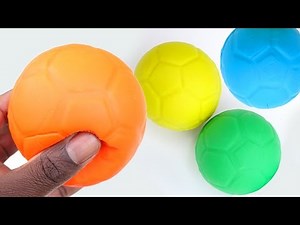 DIY How To Make Play Doh Mighty Toys Soccer Balls Modelling Clay Learn Colors