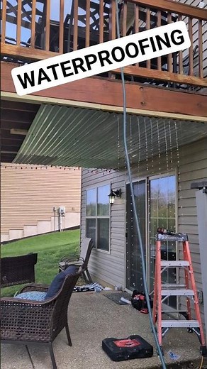 Waterproofing Under my Deck! #diy #viral #omg