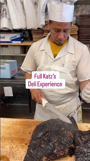 The full experience of how Katz’s Deli makes their massive pastrami sandwiches! #katzsdeli