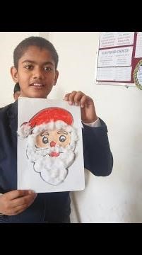 Santa Claus Mask | Diy Santa Mask for Sainik School | Easy Christmas Craft #viral #christmasdiy