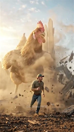 Eles são minúsculos… e a galinha quer caçá-los 🐔#Shorts#Viral#Cinematic#AIvideo#Suspense