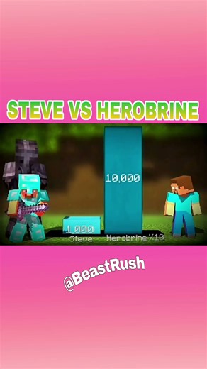 POV: Steve vs Herobrine !! #minecraft #funny