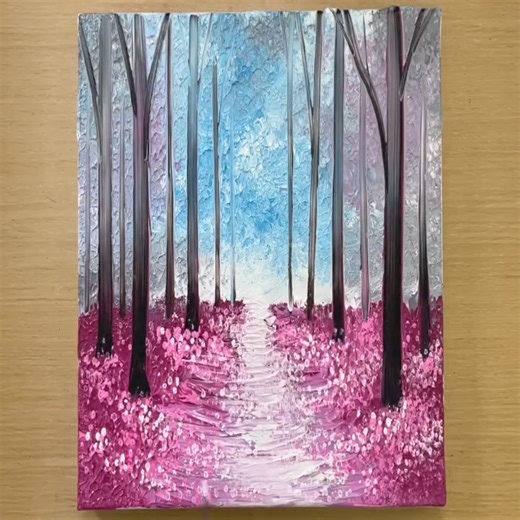 Painting a Forest / Easy Acrylic Painting Technique | Acrylic Painting Techniques