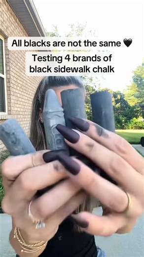 Chalk with Mack 🖍️ | Testing and comparing 4 different brands of black sidewalk chalk to find the deepest, most vibrant black for chalk art 🎨 Perfect for... | Instagram