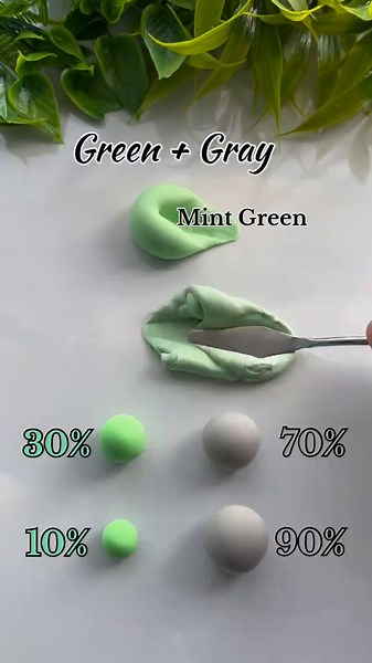 Exploring Color Mixing: Green and Gray Combination