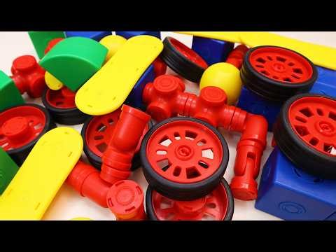 Satisfying Magnetic Building Blocks ASMR Truck Ship & Space Rocket
