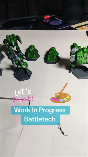 Battletech Clan Jade Falcon Miniatures. #wip #battletech