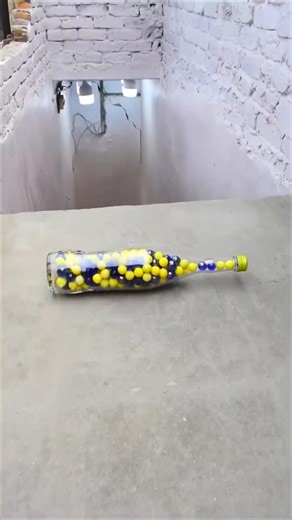 Red VS Blue Breaking glass bottle⚠️🔥 Crushing Crunchy & Soft Things#asmr #satisfying #shorts