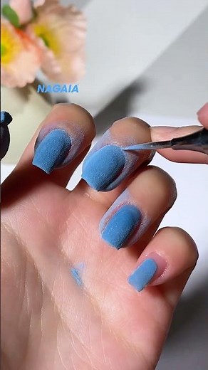 Get ready with us doing the APEX method Blue Mirage single color nails 🌊💅