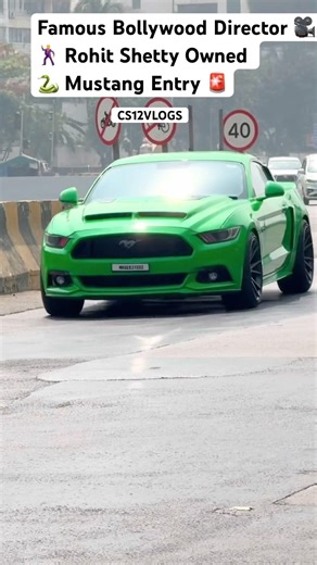 Bollywood Famous Director Rohit Shetty’s Green Mustang Entry #Shorts#India#car#bollywood