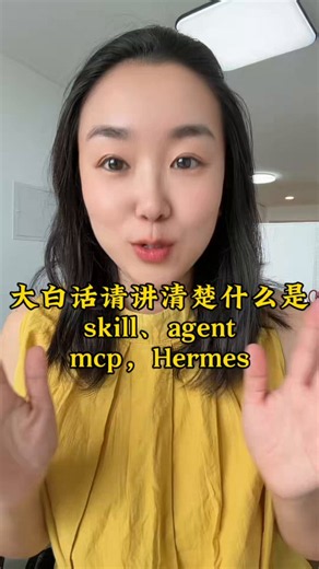 非技术人员，小白一个视频讲清楚什么是skill、agent、mcp、Hermes这些名词。