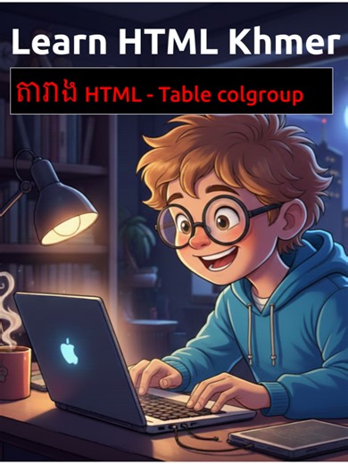រៀន HTML​​​ - 24. Table Colgroup HTML - html khmer #hkimhab22 #hkimhab #htmlkhmer #htmlhkimhab #html