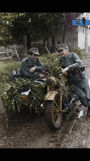 German Panzer troops are seen utilizing the motorcycle with sidecar during the fierce fighting in France in the summer of 1944; the R75 was an engineering masterpiece for its time because it featured a locking differential that could send power to both the motorcycle's rear wheel and the sidecar's wheel, creating an indispensable, all-terrain two-wheel drive vehicle. #ww2 #army #military | Britain Breaking Update