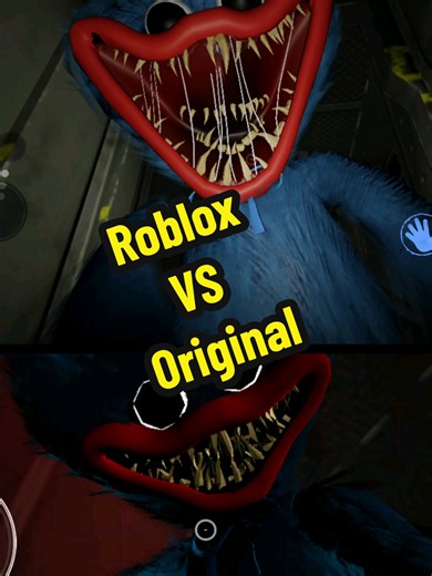 Jumpscares de Huggy Wuggy en Roblox VS en Poppy Playtime original #poppyplaytime #huggywuggy