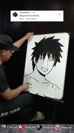 Cara Menggambar Minato Namikaze dengan Mudah