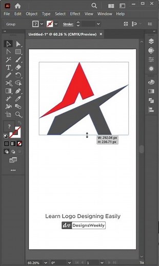Simple Logo Design Tutorial | Letter A Logo Design Process | Letter Based Logo