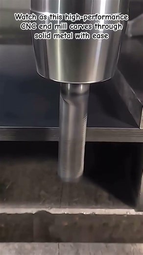 High-Speed Metal Cutting with a Serrated End Mill #shorts #cnc